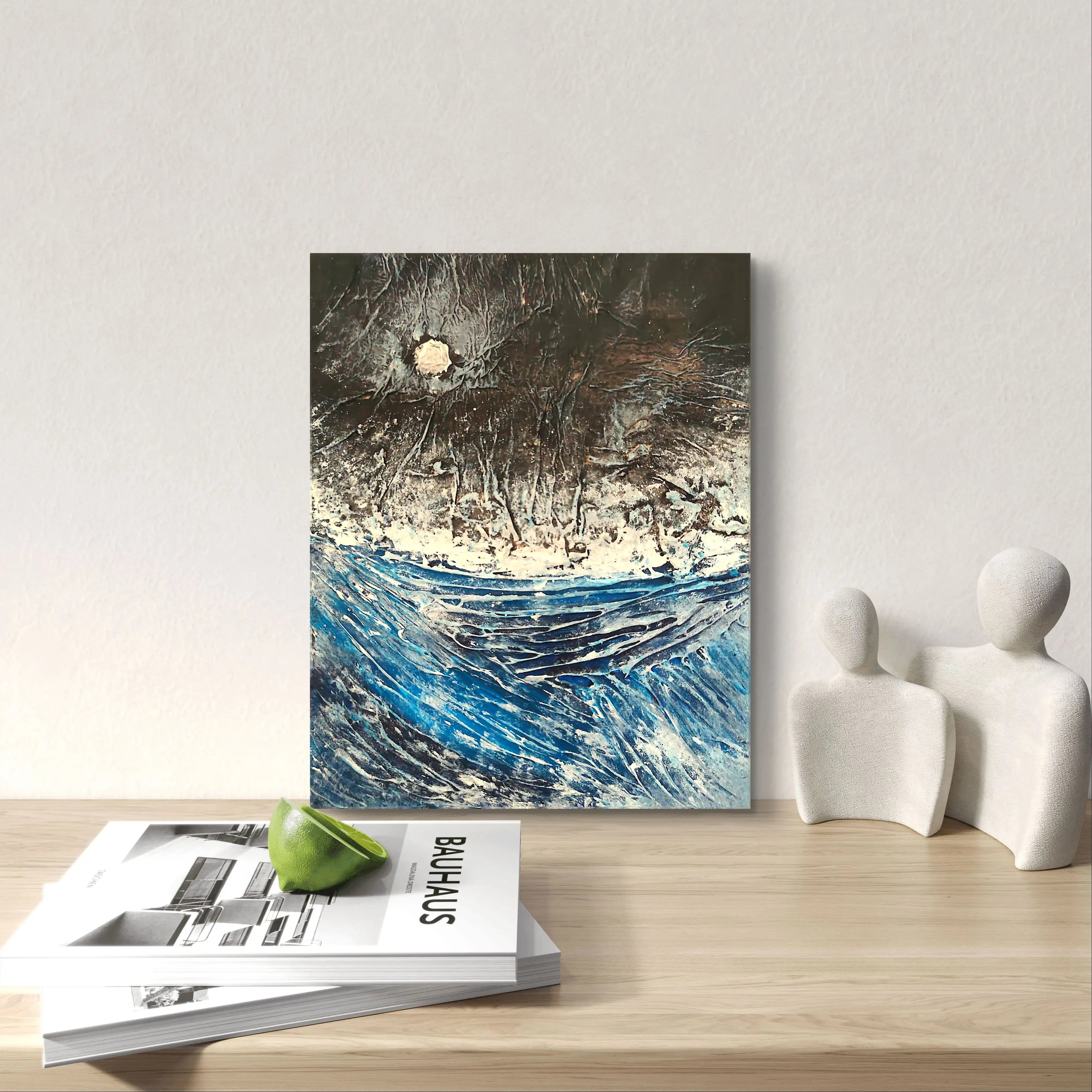 Cuadro abstracto "Mar de noche"