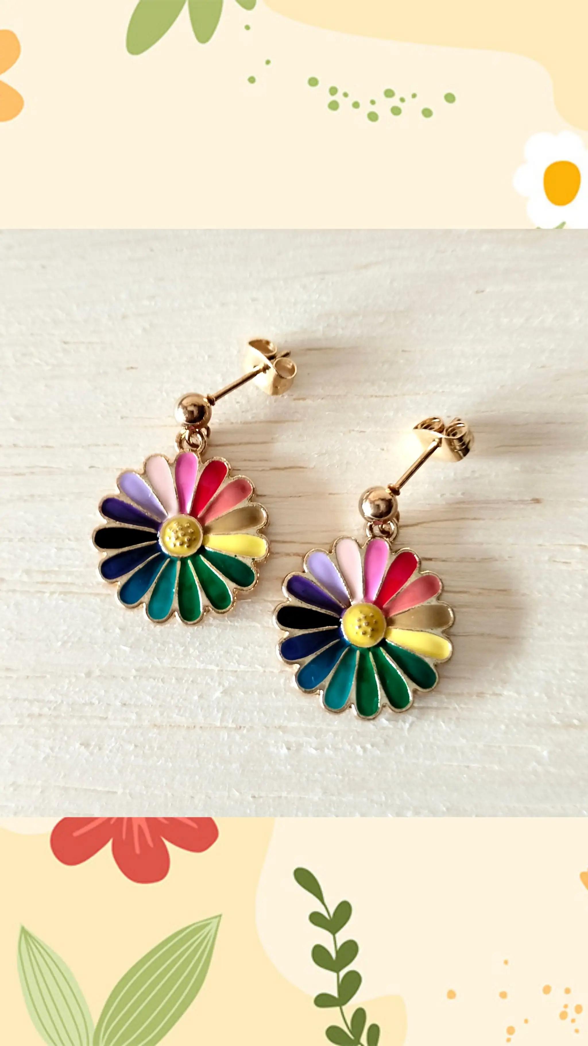 Pendientes Margarita Multicolor
