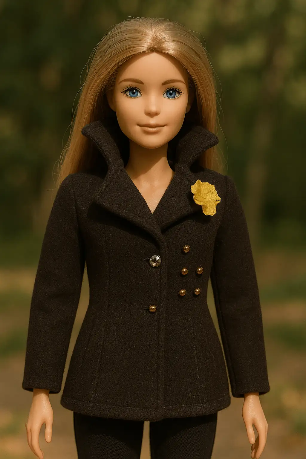 Chaqueta de invierno elegante para muñecas de 12 pulgadas
