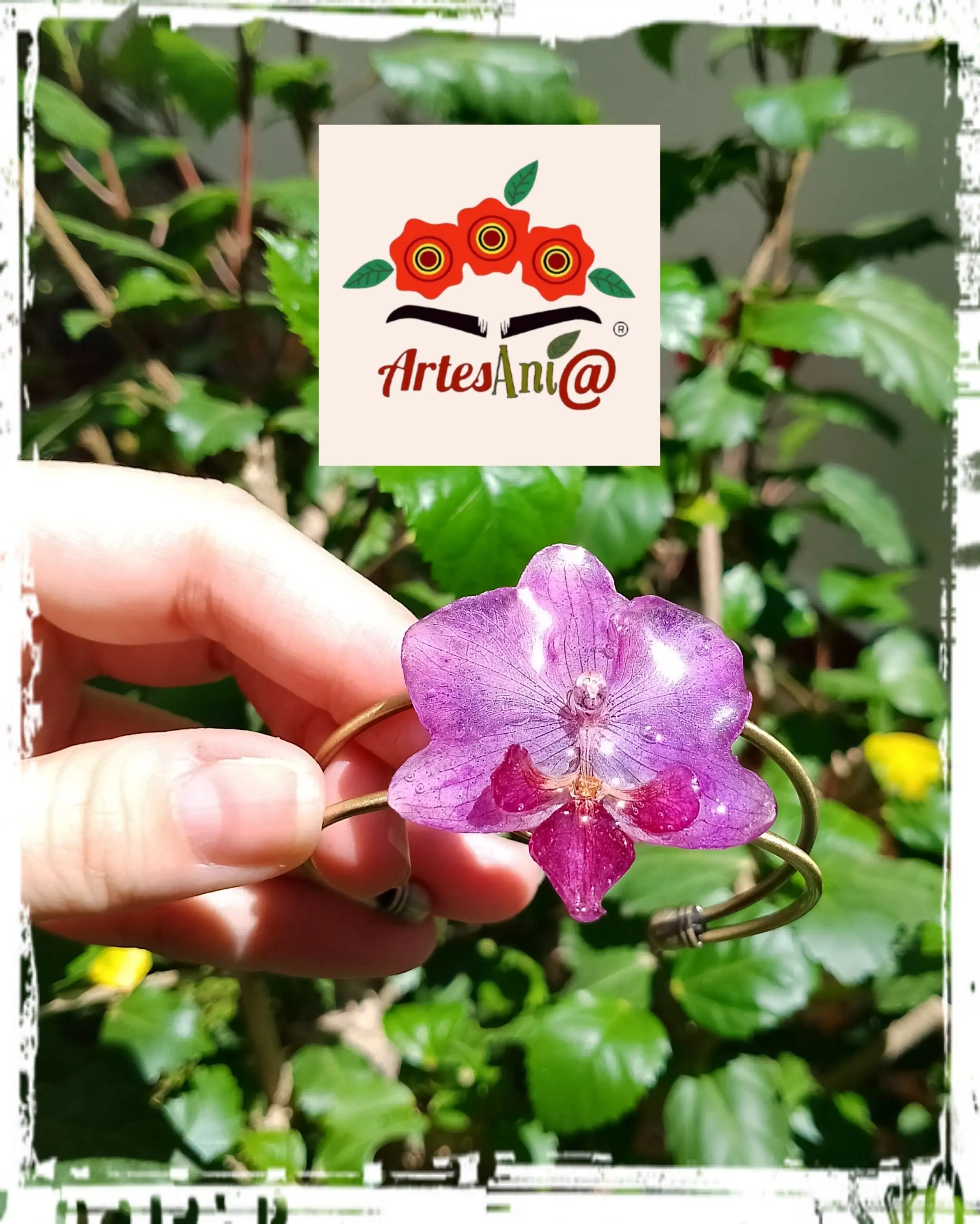 Pulsera Orquídea Joyería Botánica  - Imagen 2