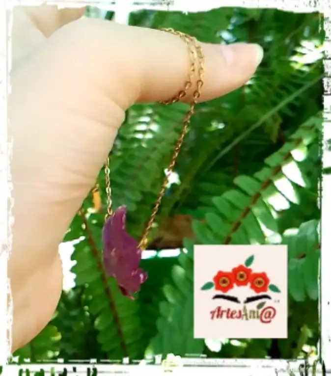 Gargantilla collar orquídea Joyería Botánica  - Imagen 3