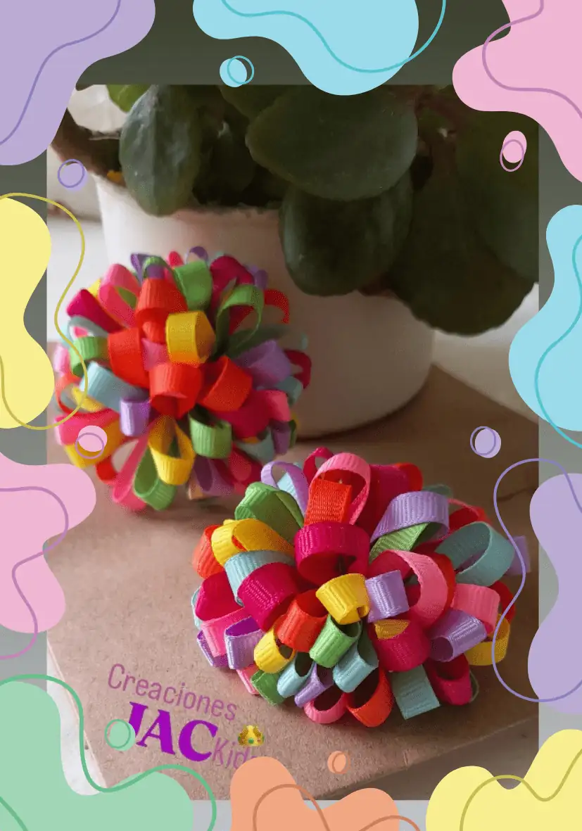 Pompones arcoiris