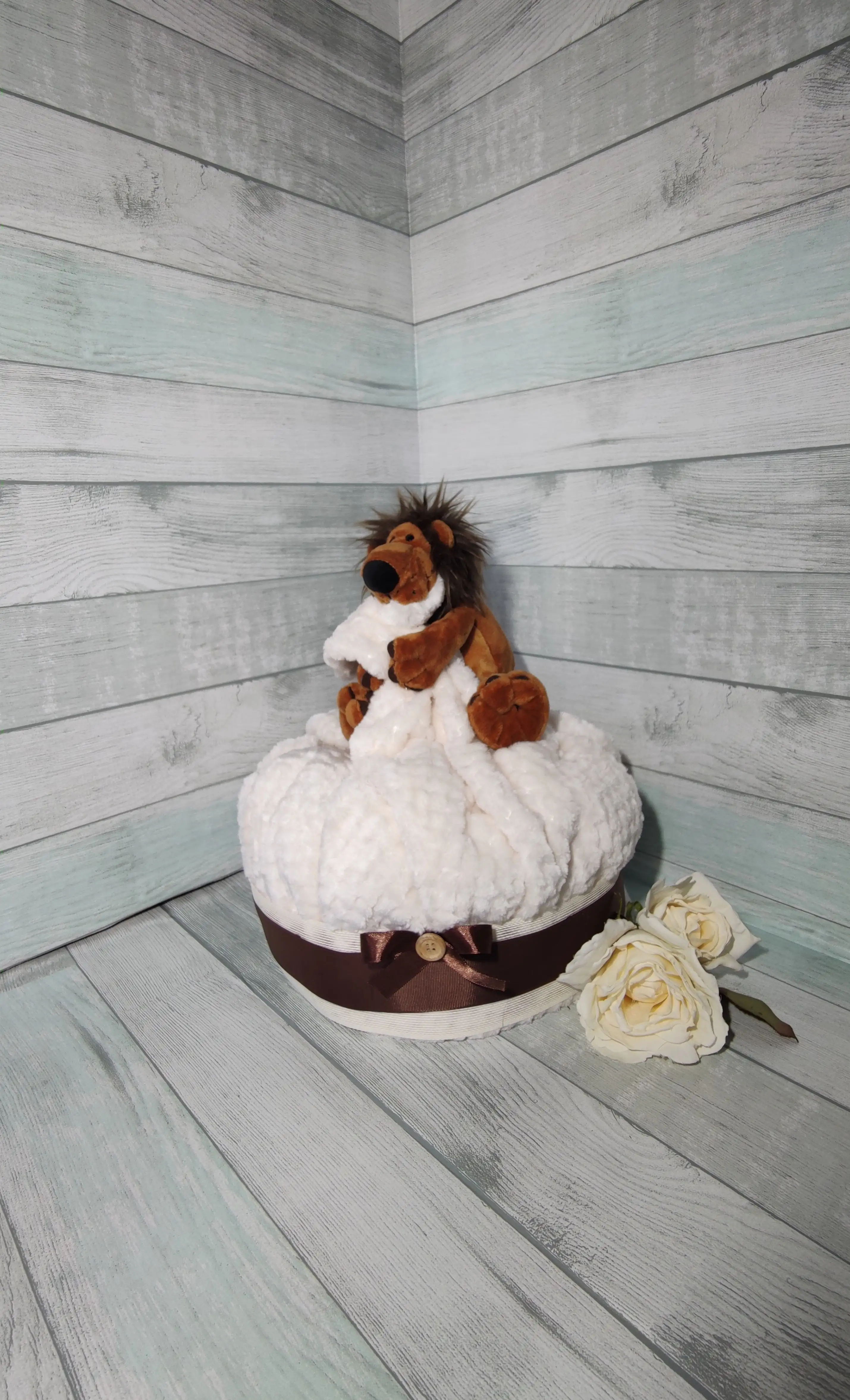Tarta de pañales Leoncete