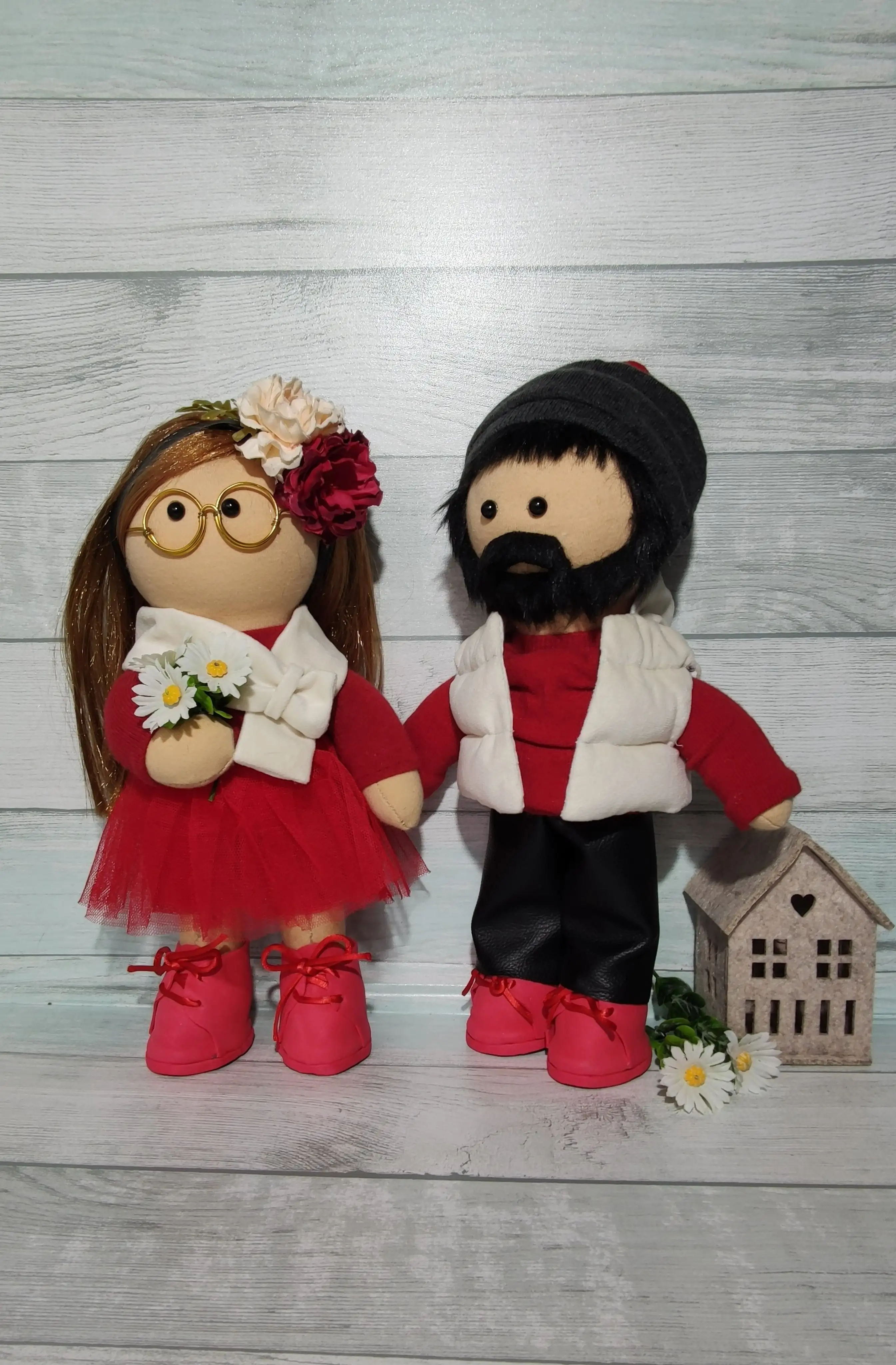 Muñecos de trapo pareja love
