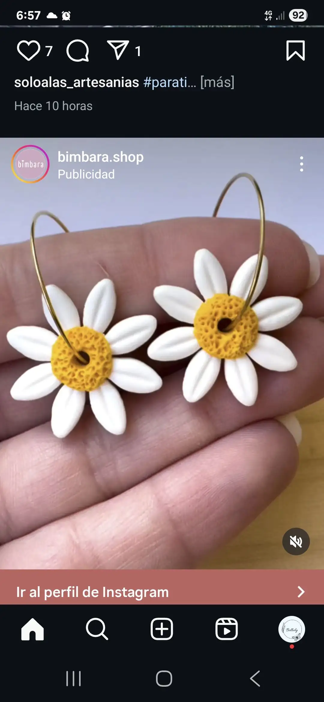 Pendientes aros margarita modelo 5