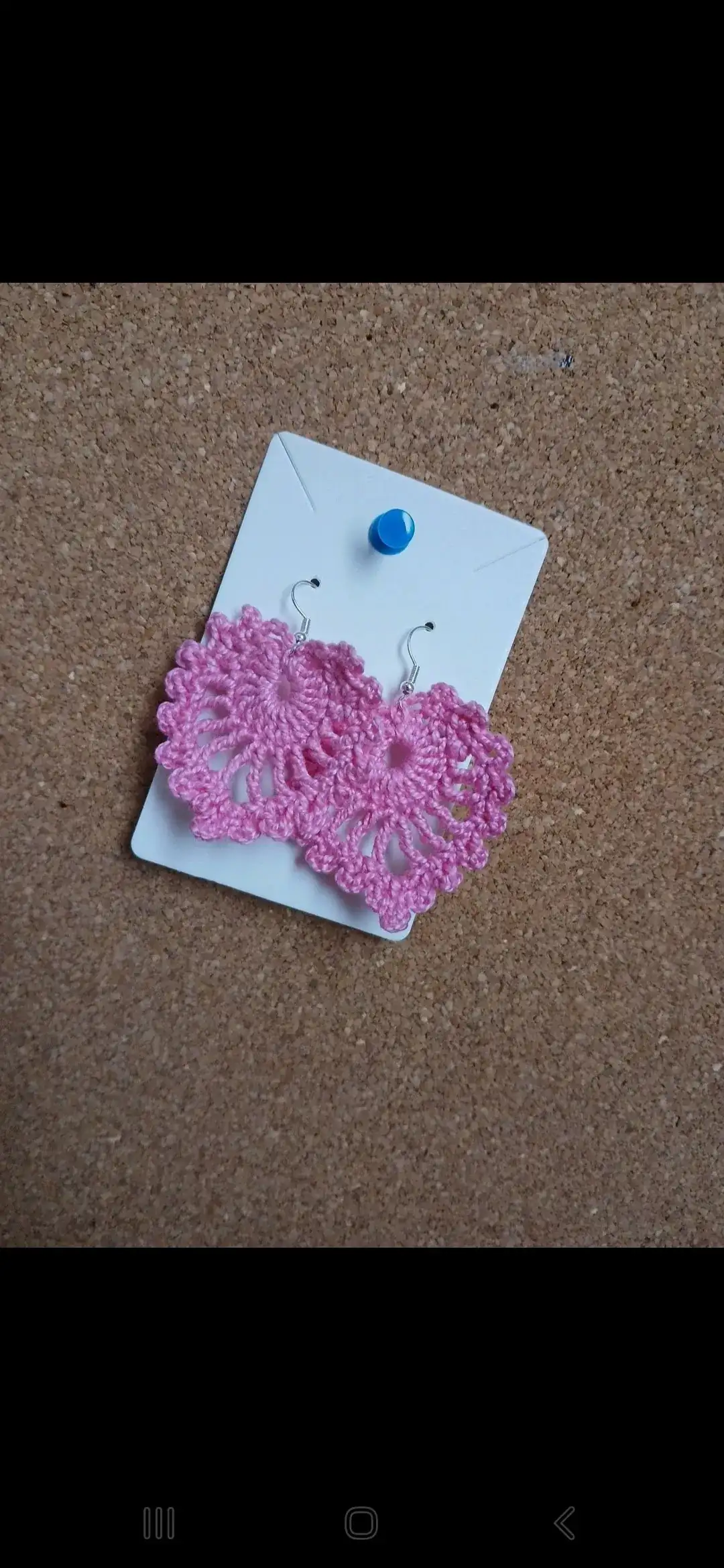 Pendientes de crochet hechos artesanalmente - Imagen 2
