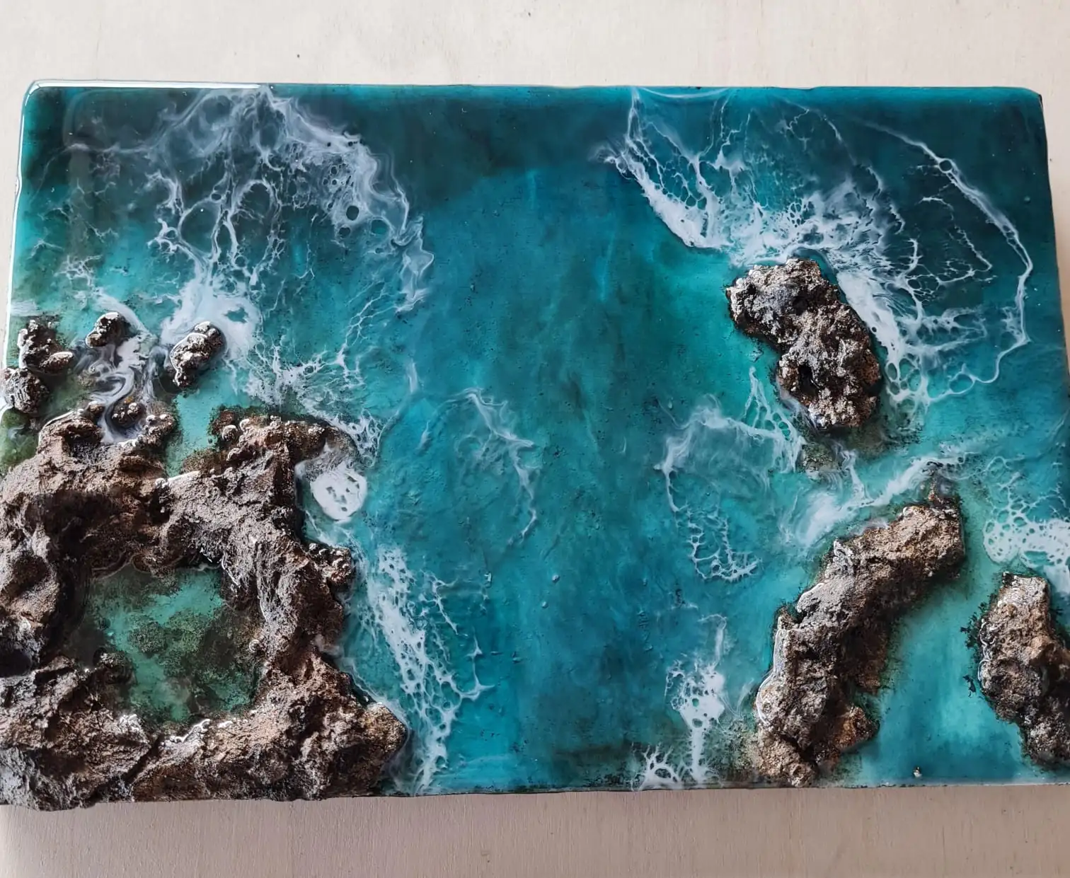 Cuadro decorativo Ocean Art en resina