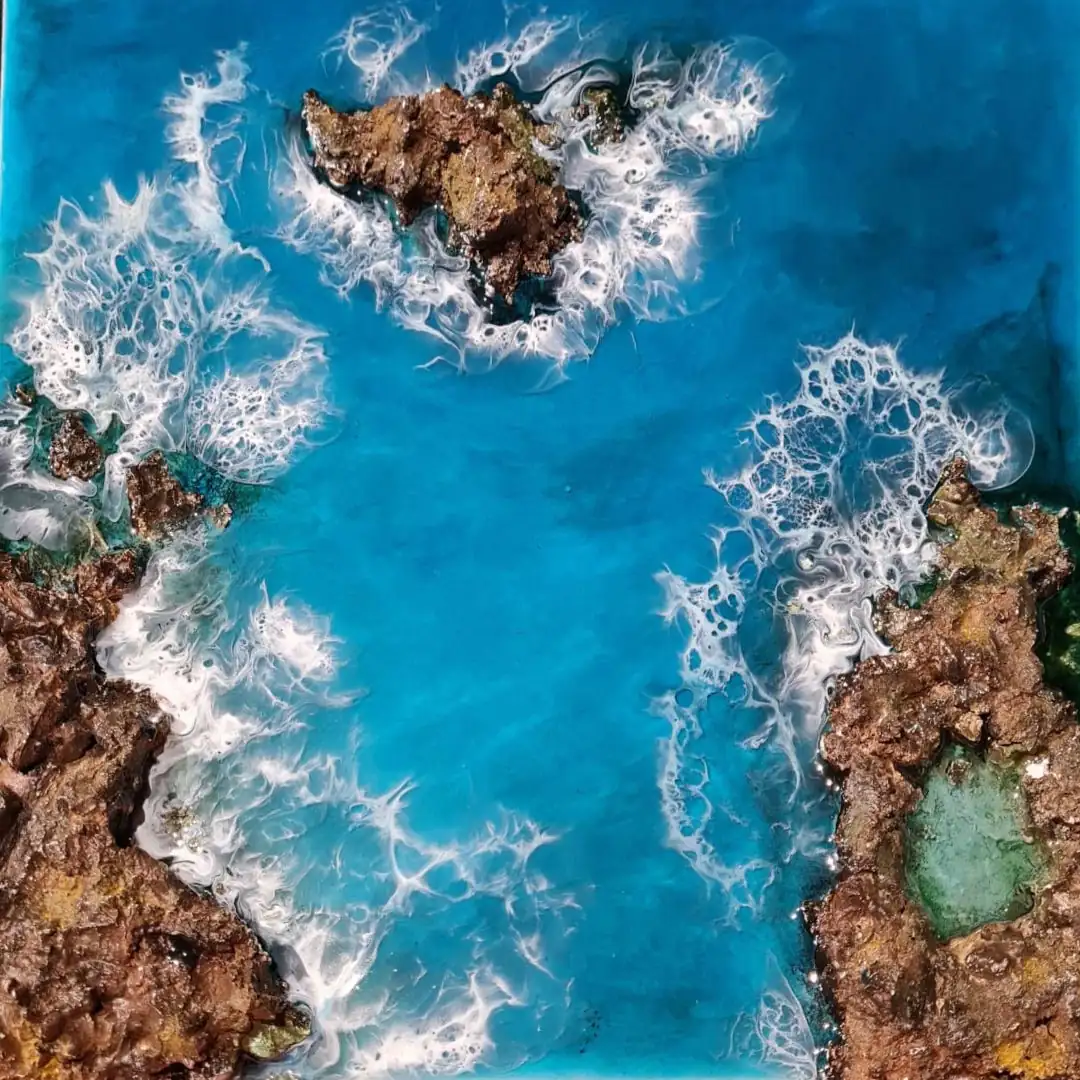 Cuadro decorativo Ocean Art en resina - Imagen 4