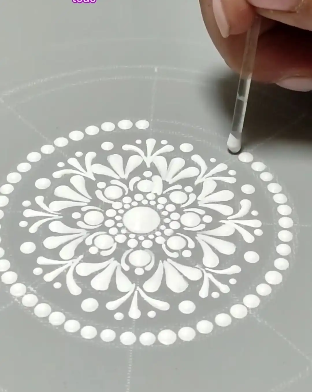 Mandala macramé y puntillismo - Imagen 2