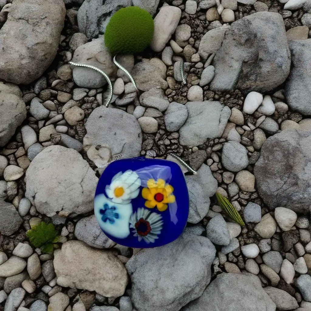 Colgante azul floral - Imagen 3