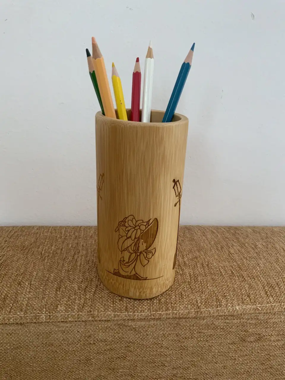 Portalápices de bambú