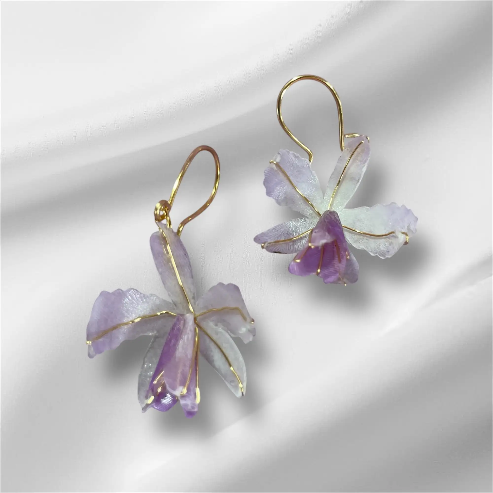 Aretes orquídeas 