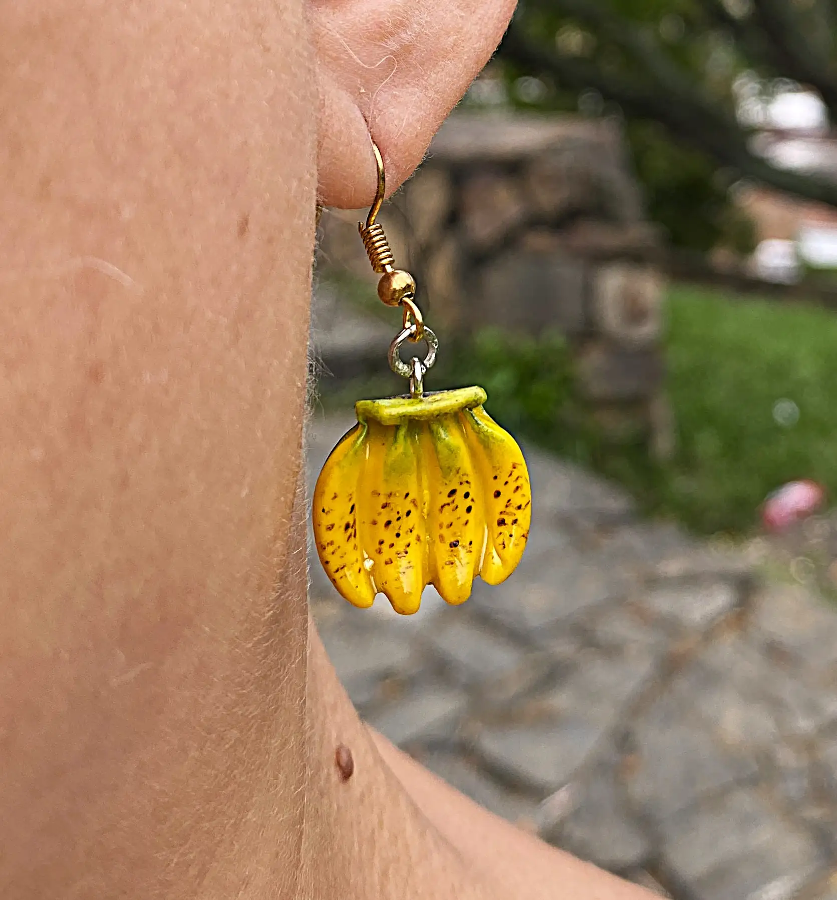 Aretes colgantes de bananos - Imagen 5