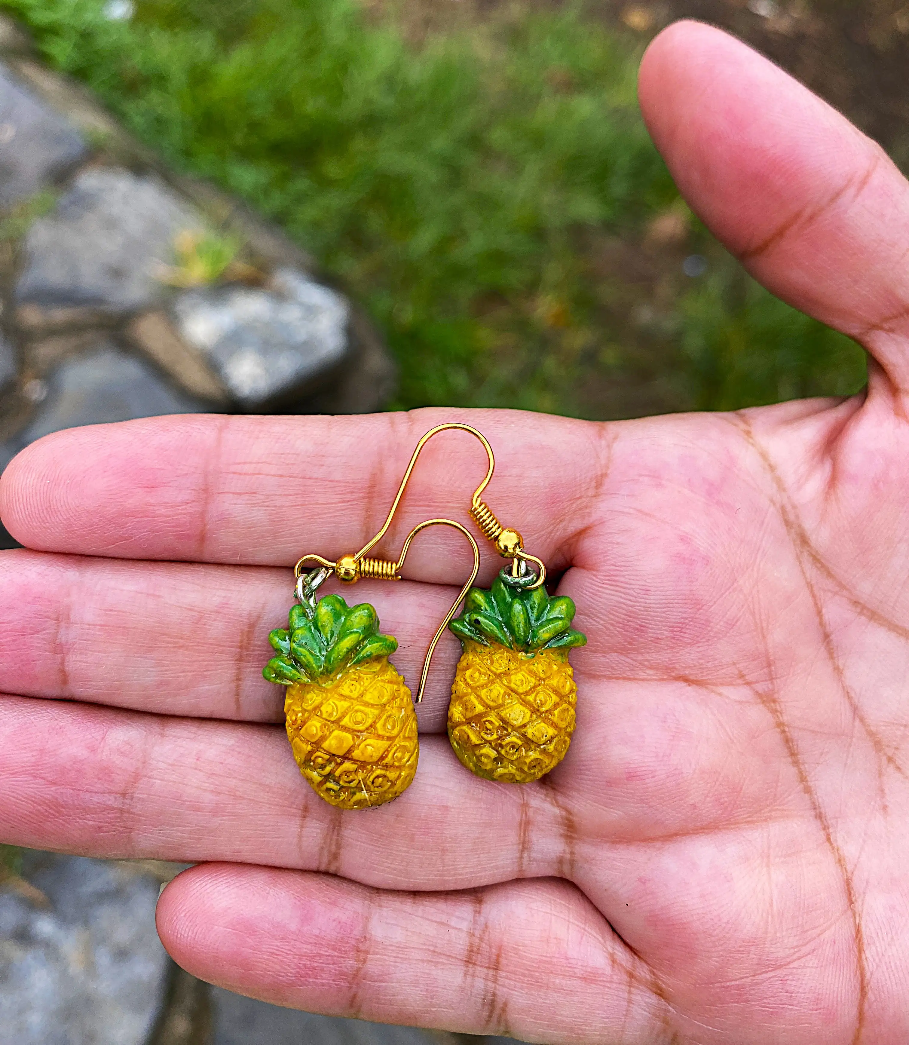 Aretes colgantes de piñas - Imagen 2
