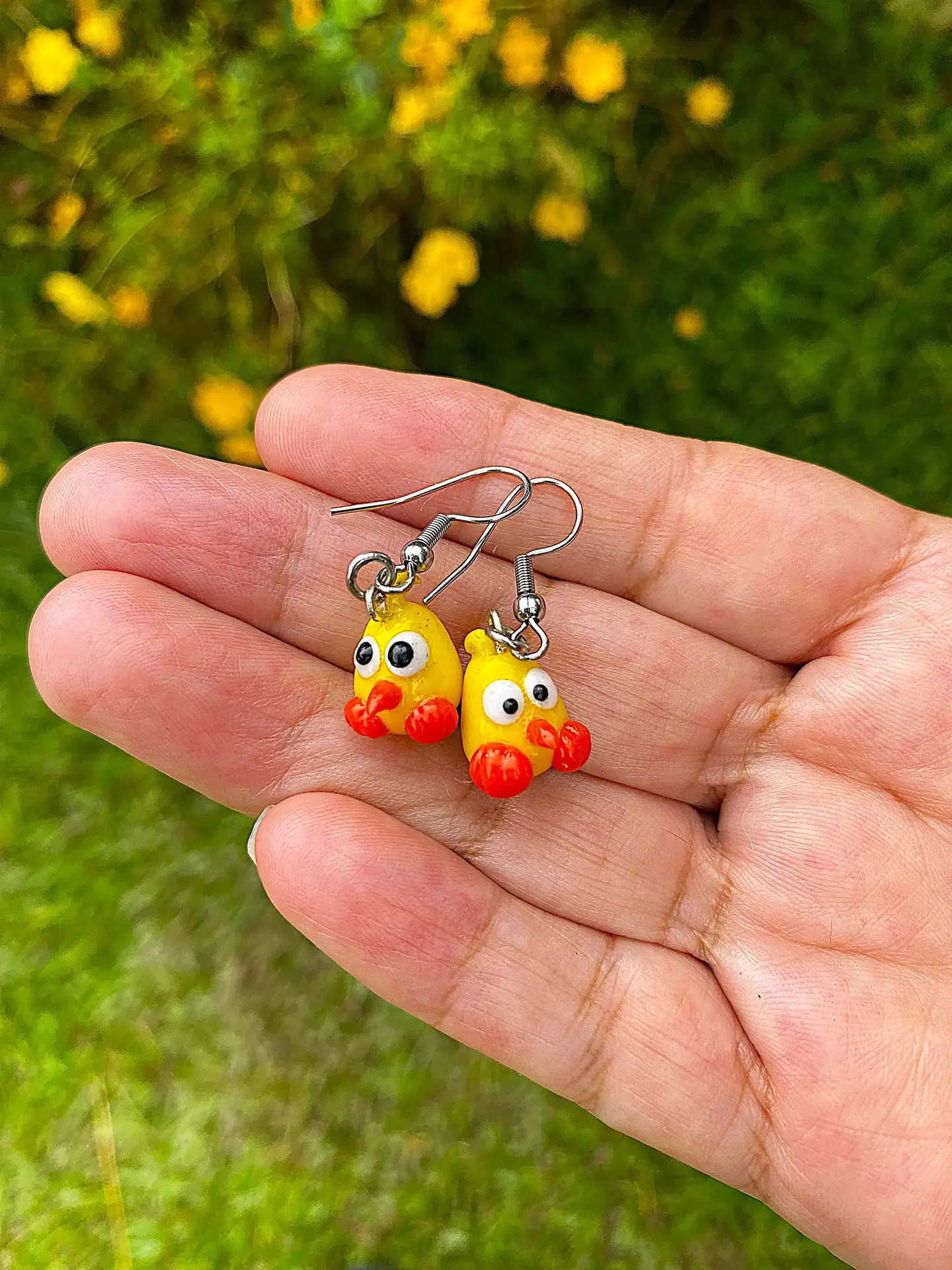 Aretes colgantes de pollitos - Imagen 3