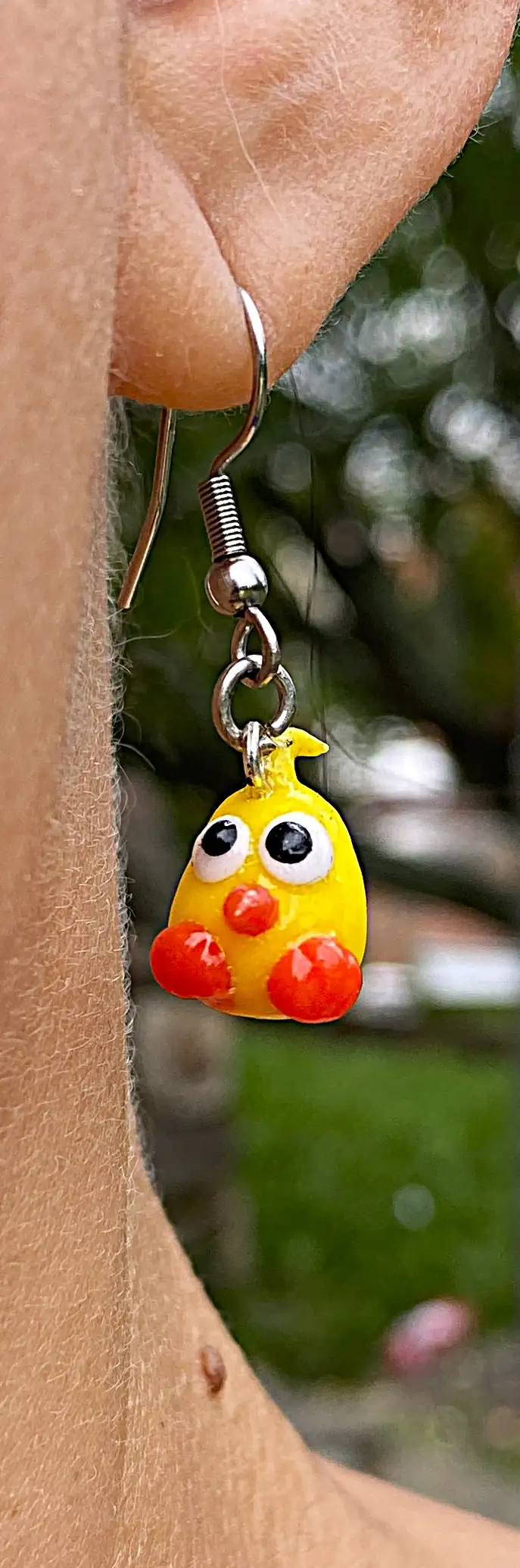 Aretes colgantes de pollitos - Imagen 2