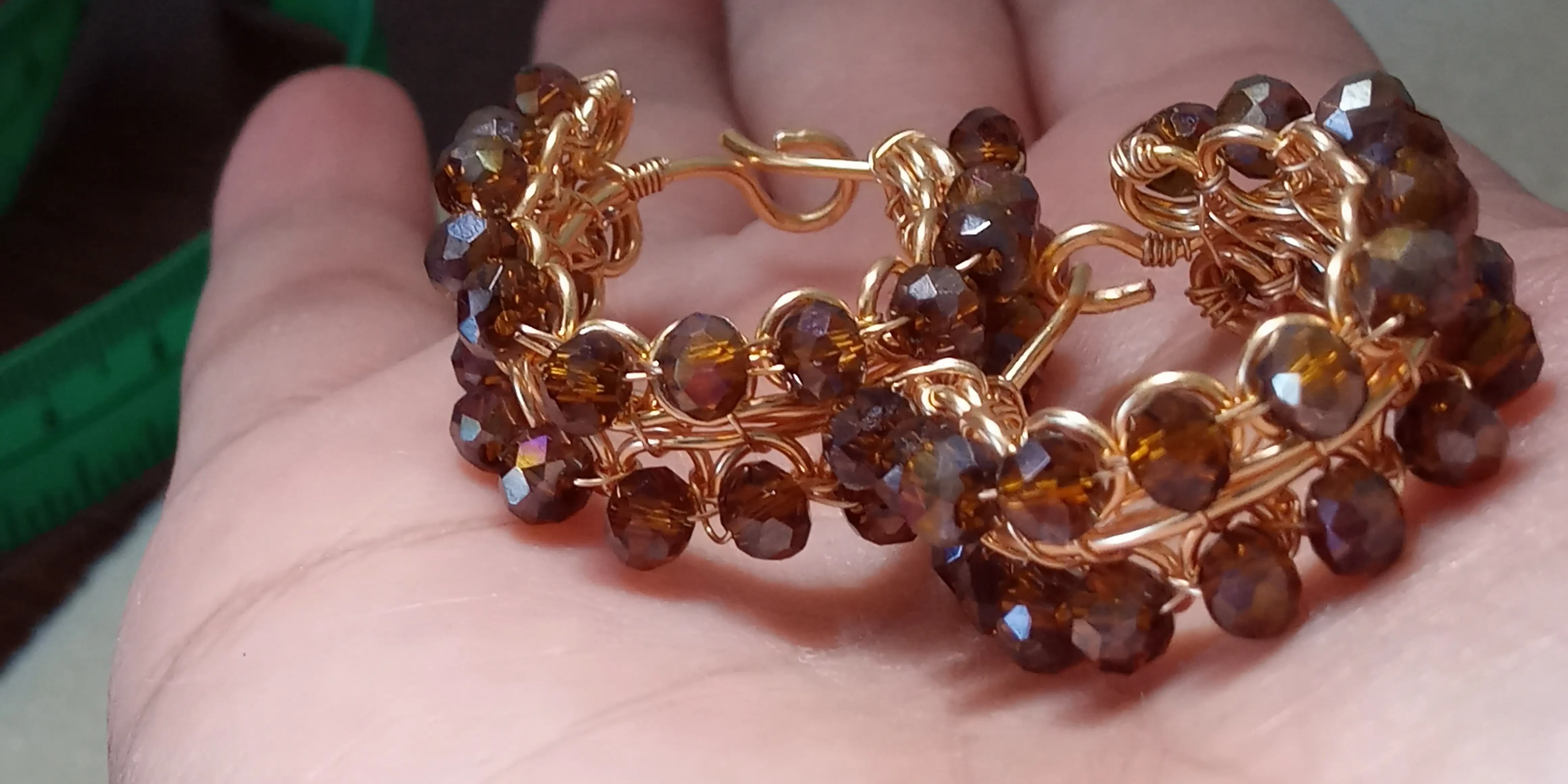 Argollas de alambre de joyería y cristal - Imagen 5