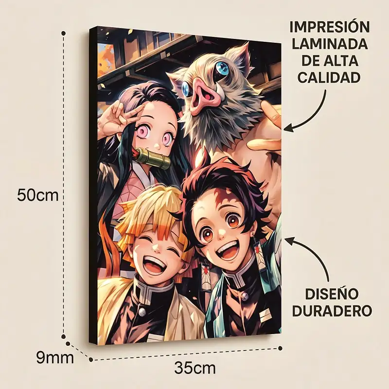 Cuadro Decorativo Anime Demon Slayer E1 50x35 MDF - Imagen 2