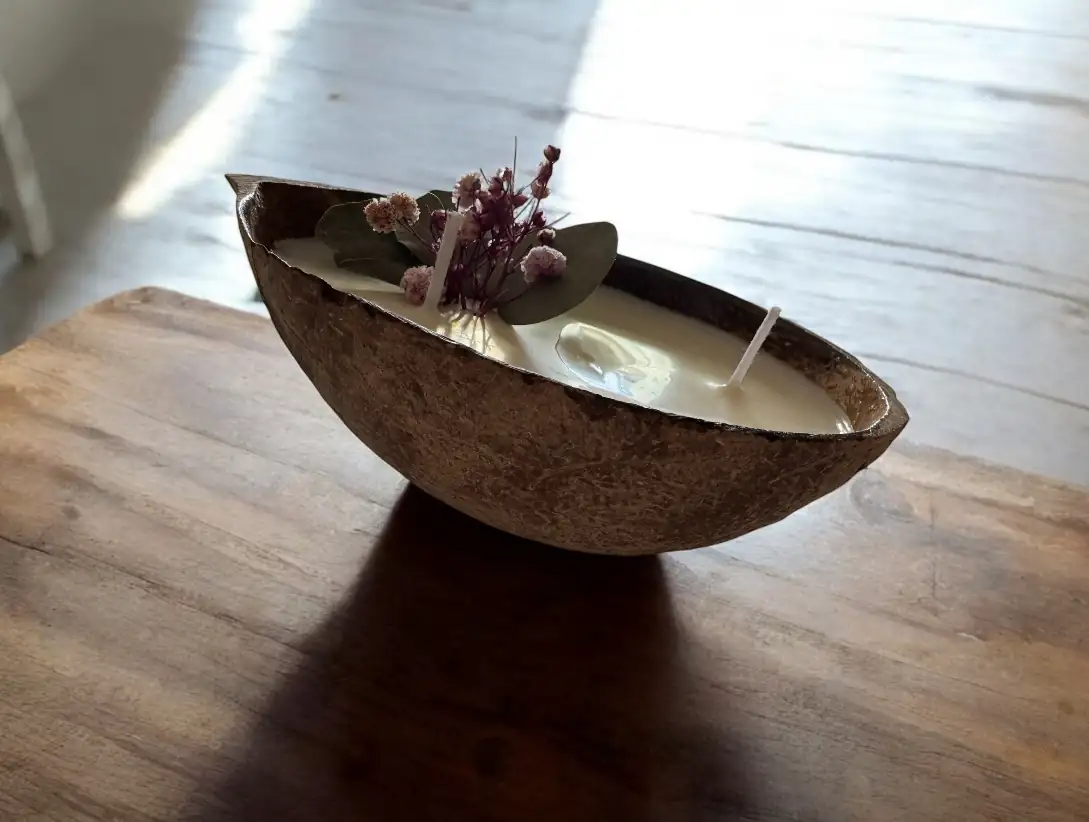 Vela de Coco Natural · Limpieza y Armonía - Imagen 3