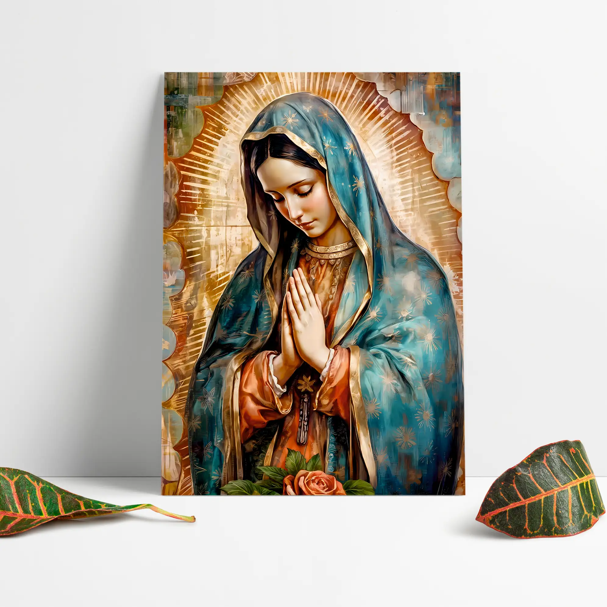 Cuadro Decorativo Religioso Virgen De Guadalupe E1 50x35 MDF