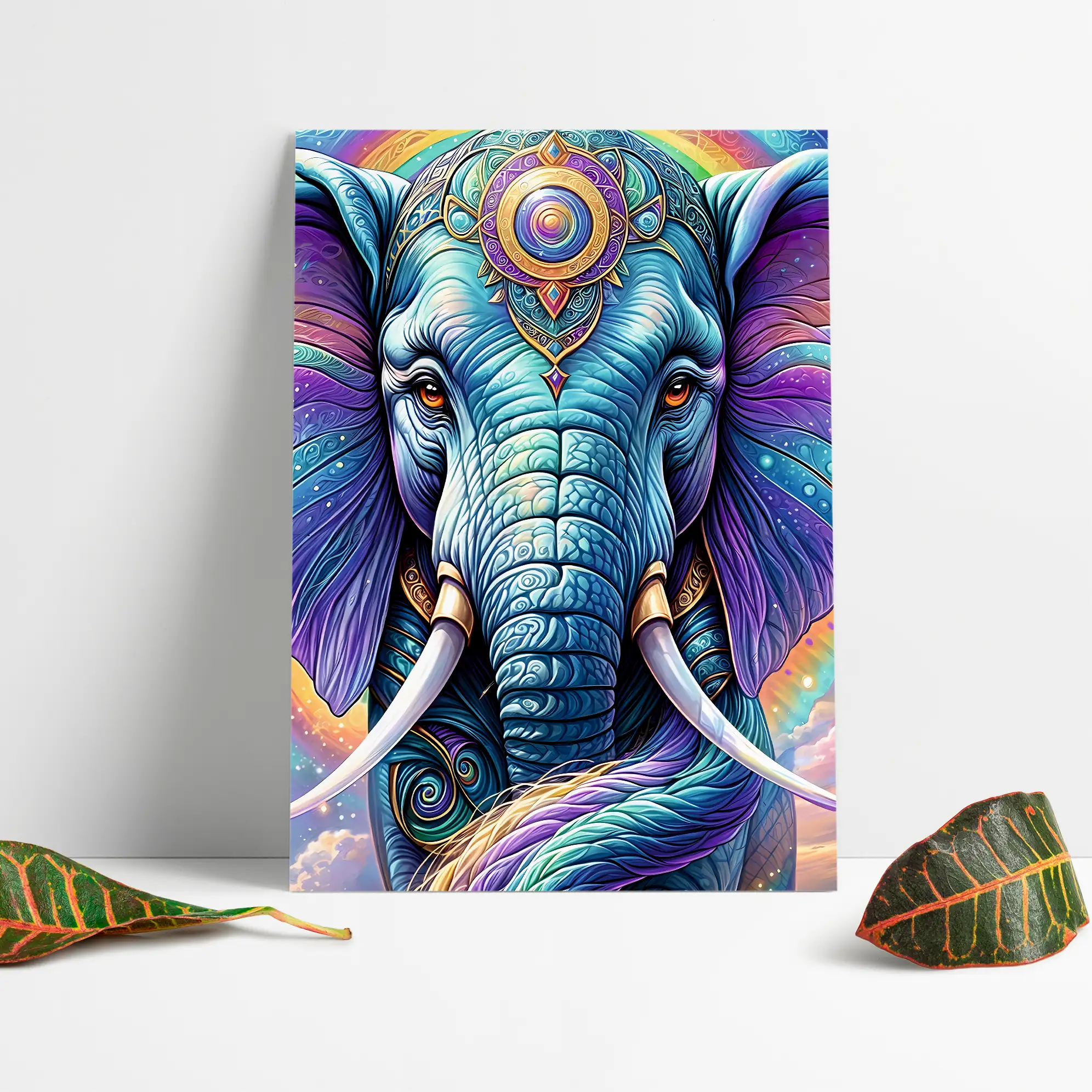 Cuadro Animales Elefante E1 50x35 MDF