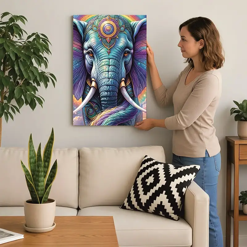Cuadro Animales Elefante E1 50x35 MDF - Imagen 3