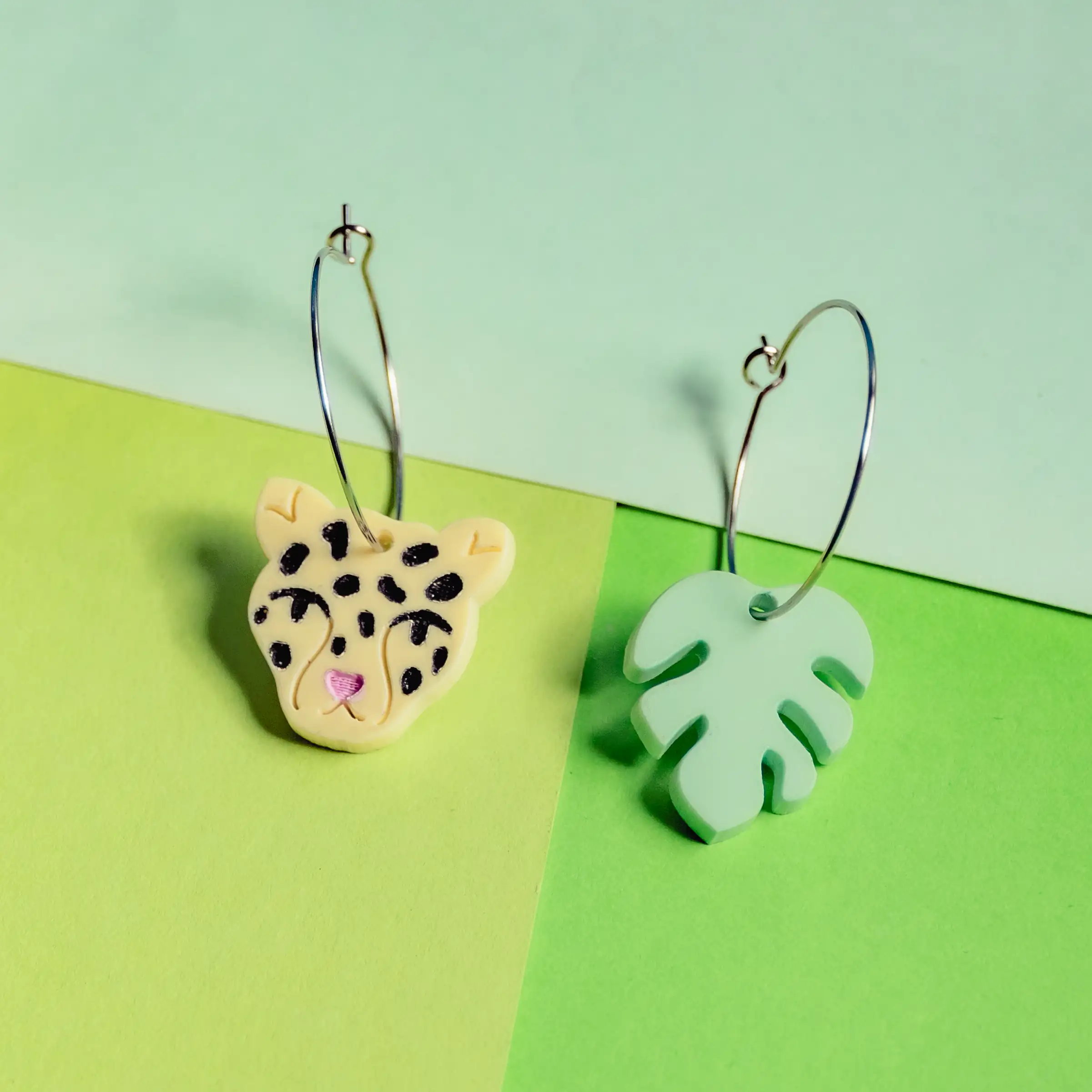 Pendientes Aro Monstera - Imagen 3