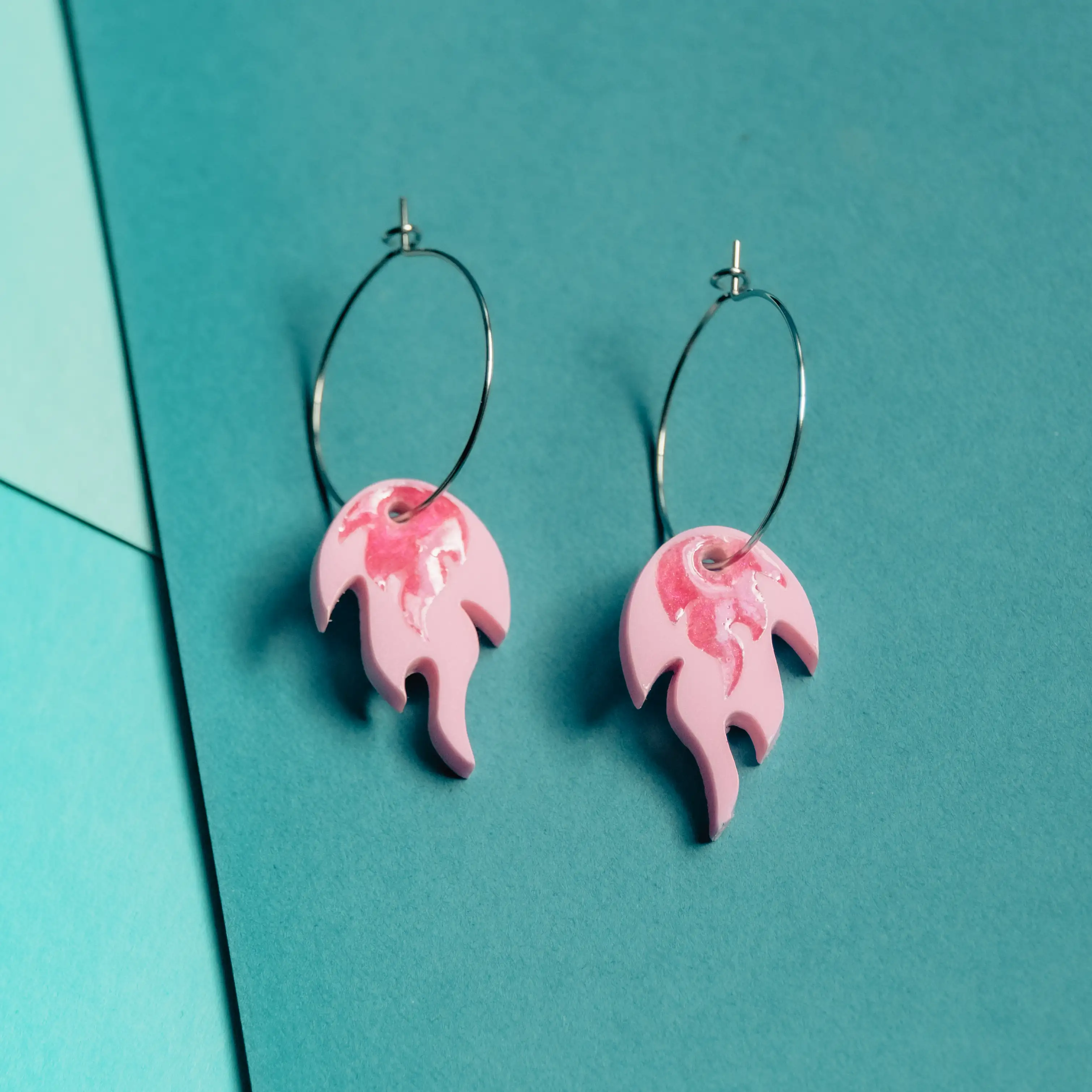 Pendientes Aro Puro Fuego - Imagen 3