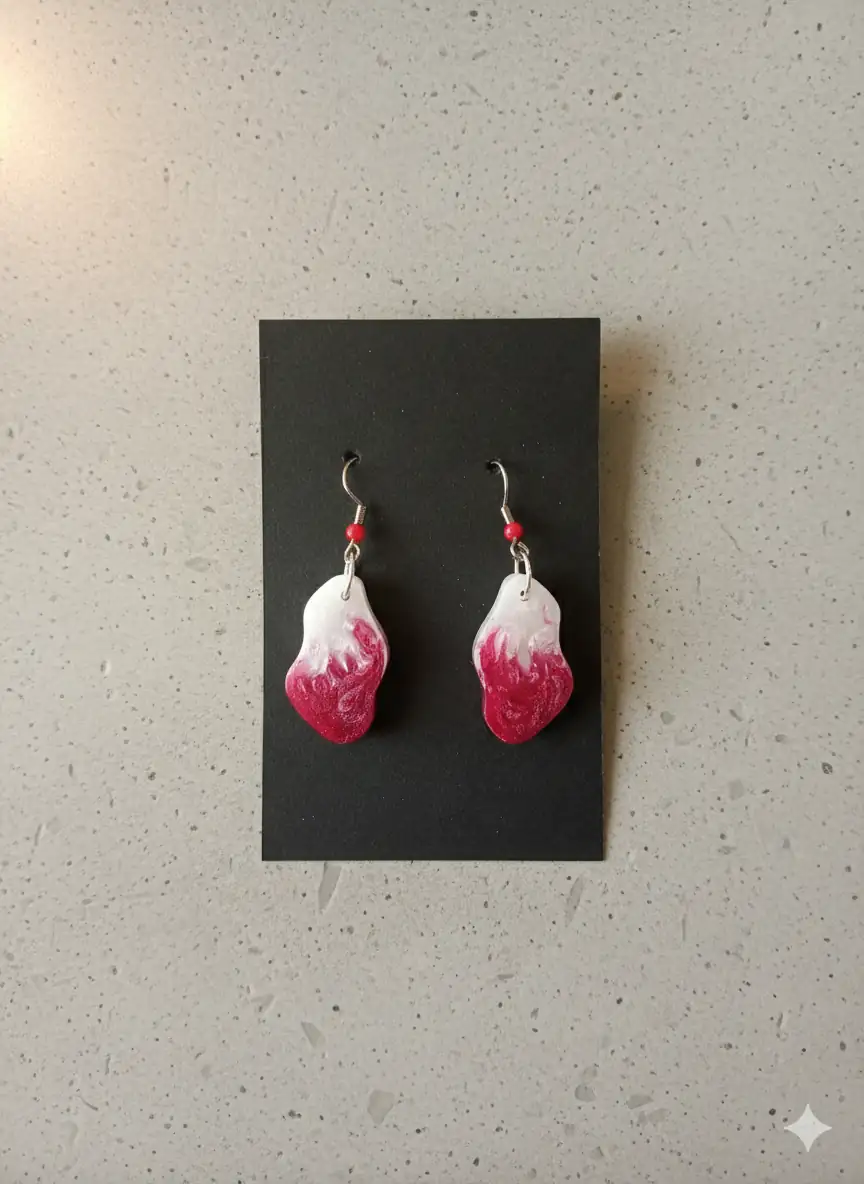 Pendientes Llama Carmesí - Imagen 2