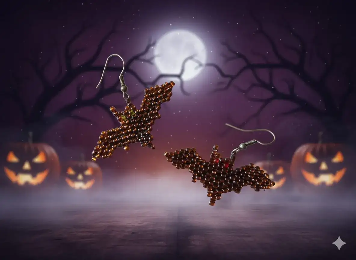 Pendientes Halloween Murciélagos Nocturnos