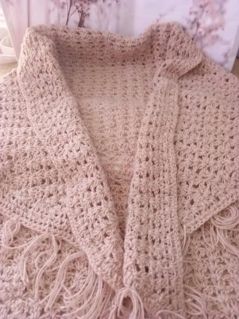 Chal tejido en crochet para dama - Imagen 3