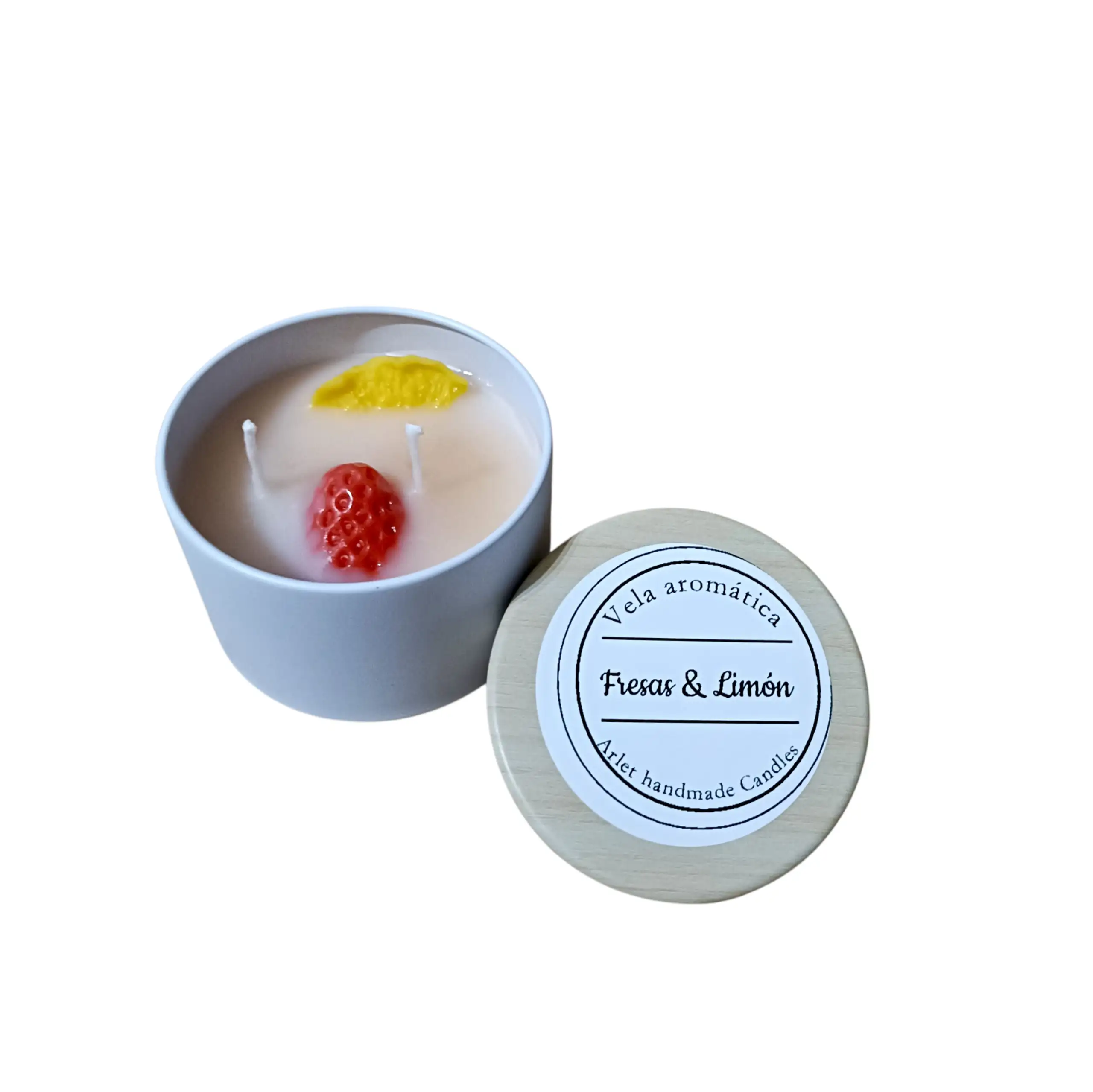 Vela Aromaterapia limón y fresa