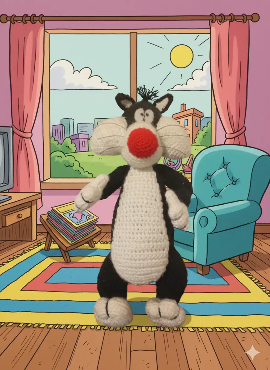 Peluche Amigurumi "¡Qué lindo gatito!"