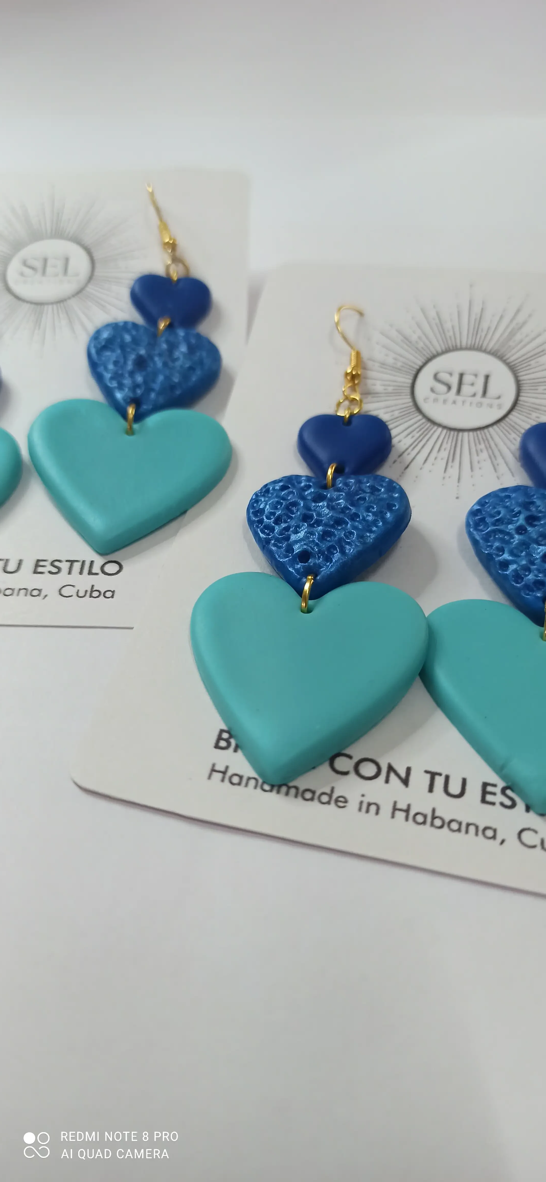 Pendientes tres de corazón