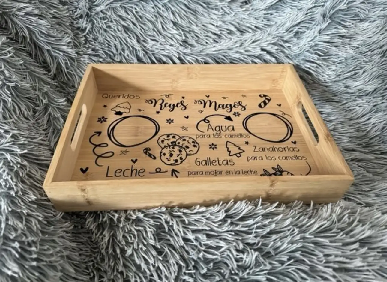 Bandeja Reyes magos o Papá Noel personalizada - Imagen 2