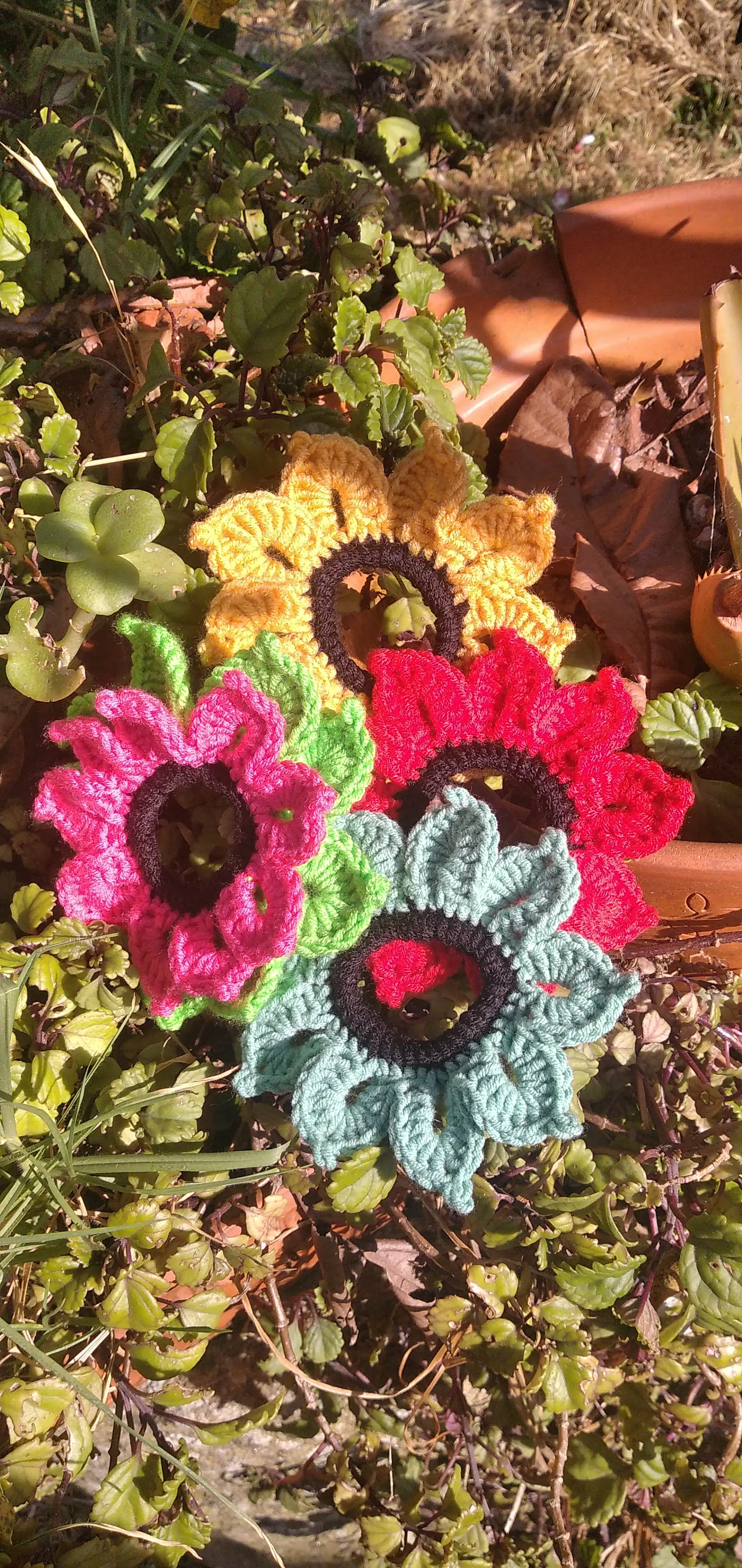 Coletero scrunchy flor