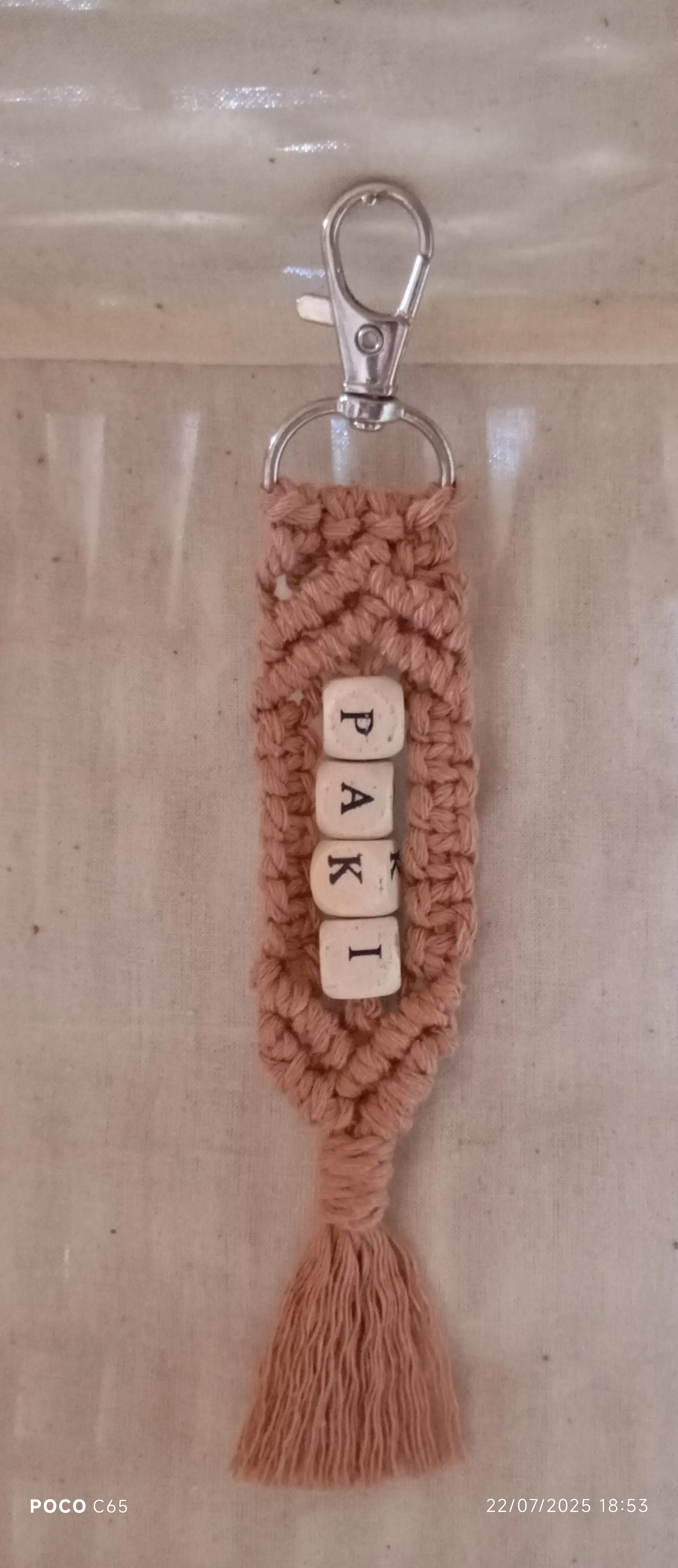 Llaveros en macramé