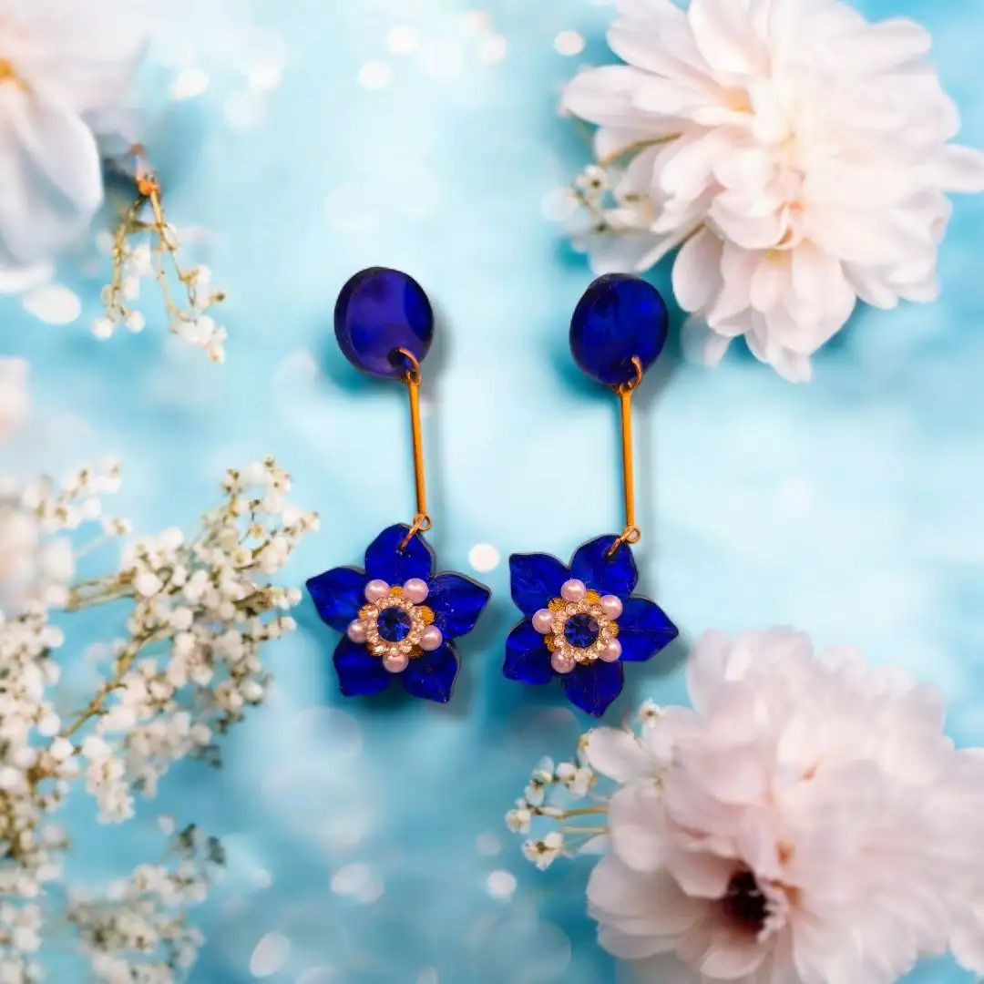 Pendientes metacrilato orquídeas