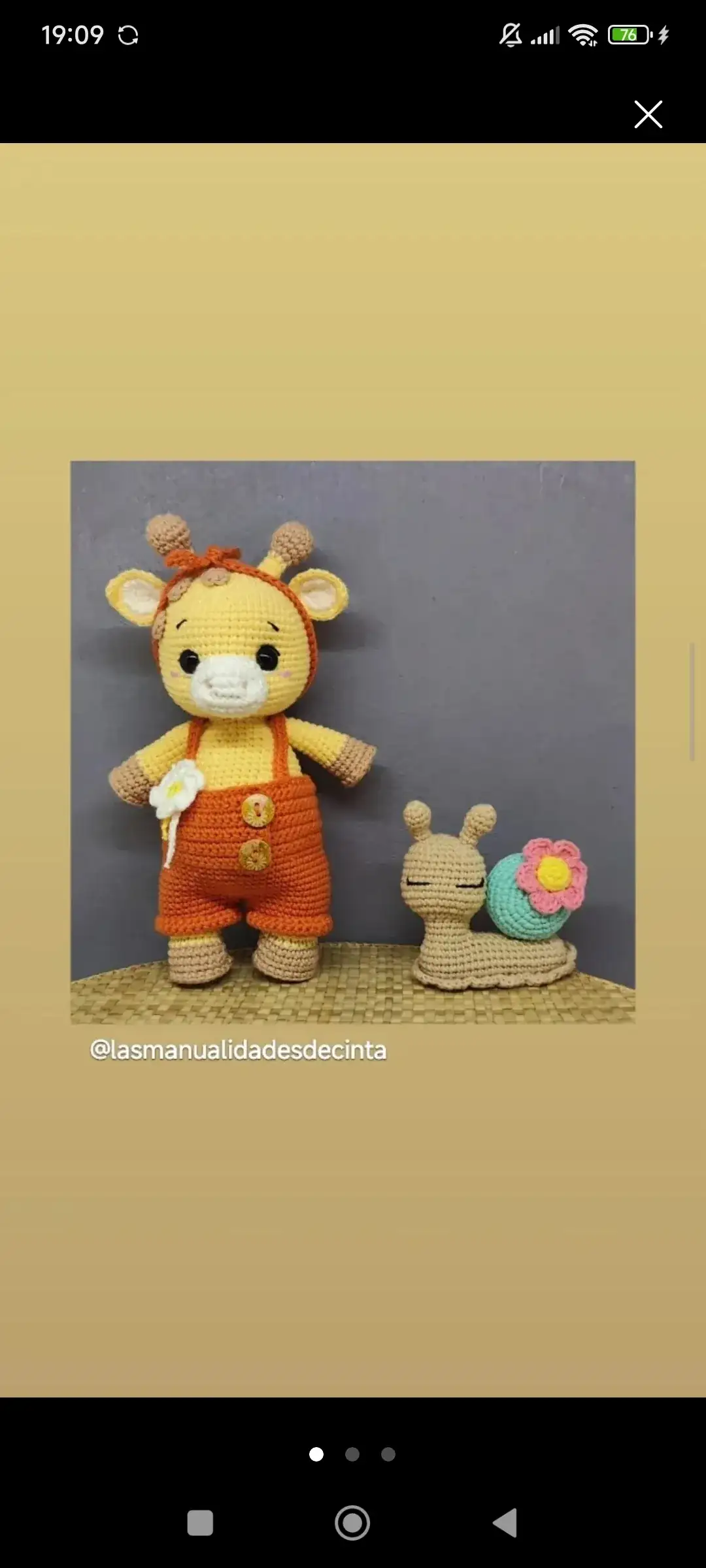 Jirafa amigurumi