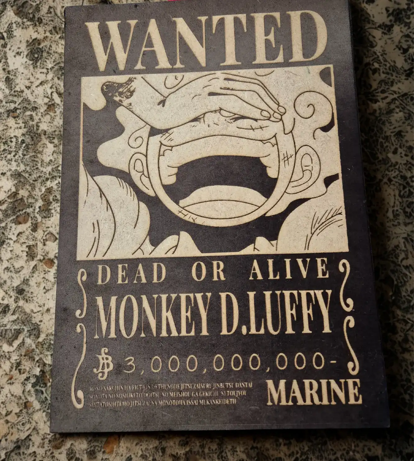 Cuadro estilo cartel “Wanted” inspirado en Monkey D. Luffy