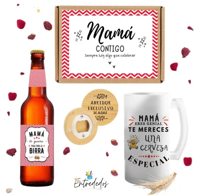 Regalo personalizado para madres- kit cerveza
