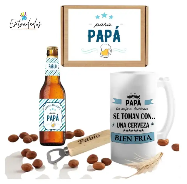 Regalo personalizado para padres- kit cerveza