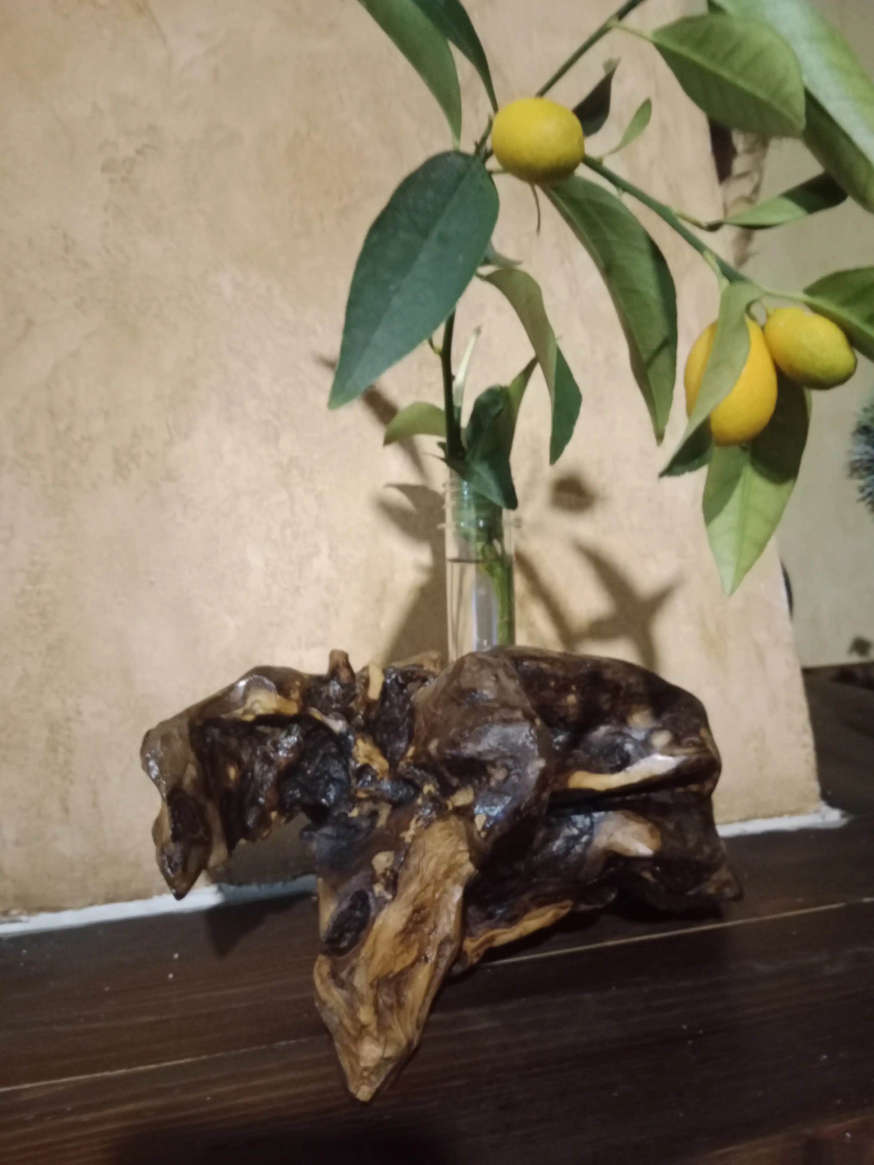 Florero de madera natural - Imagen 2