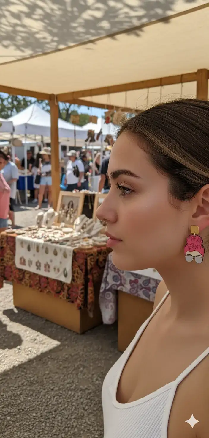 Pendientes Luz rosa