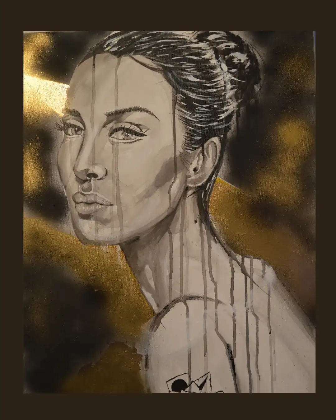 Retrato en Acrílico de Mónica Naranjo