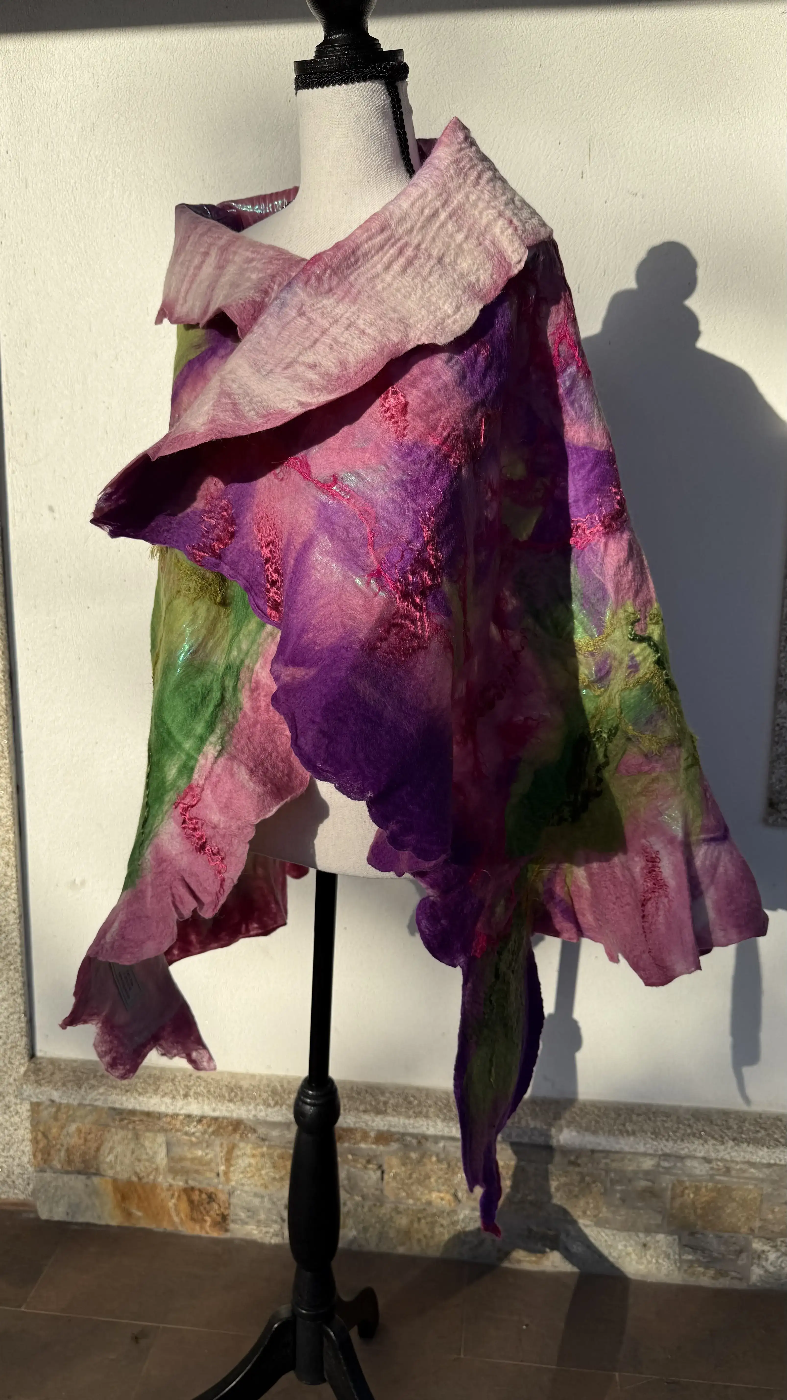 Chal verde y rosa  - Imagen 2
