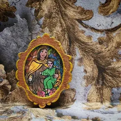 Marco en miniatura virgen del Carmen