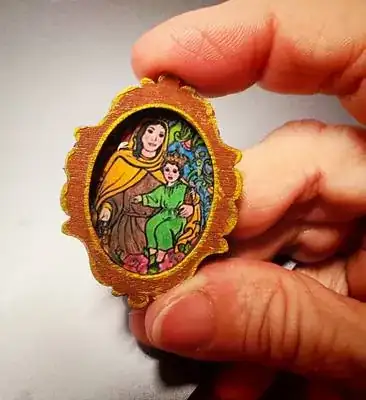 Marco en miniatura virgen del Carmen - Imagen 2