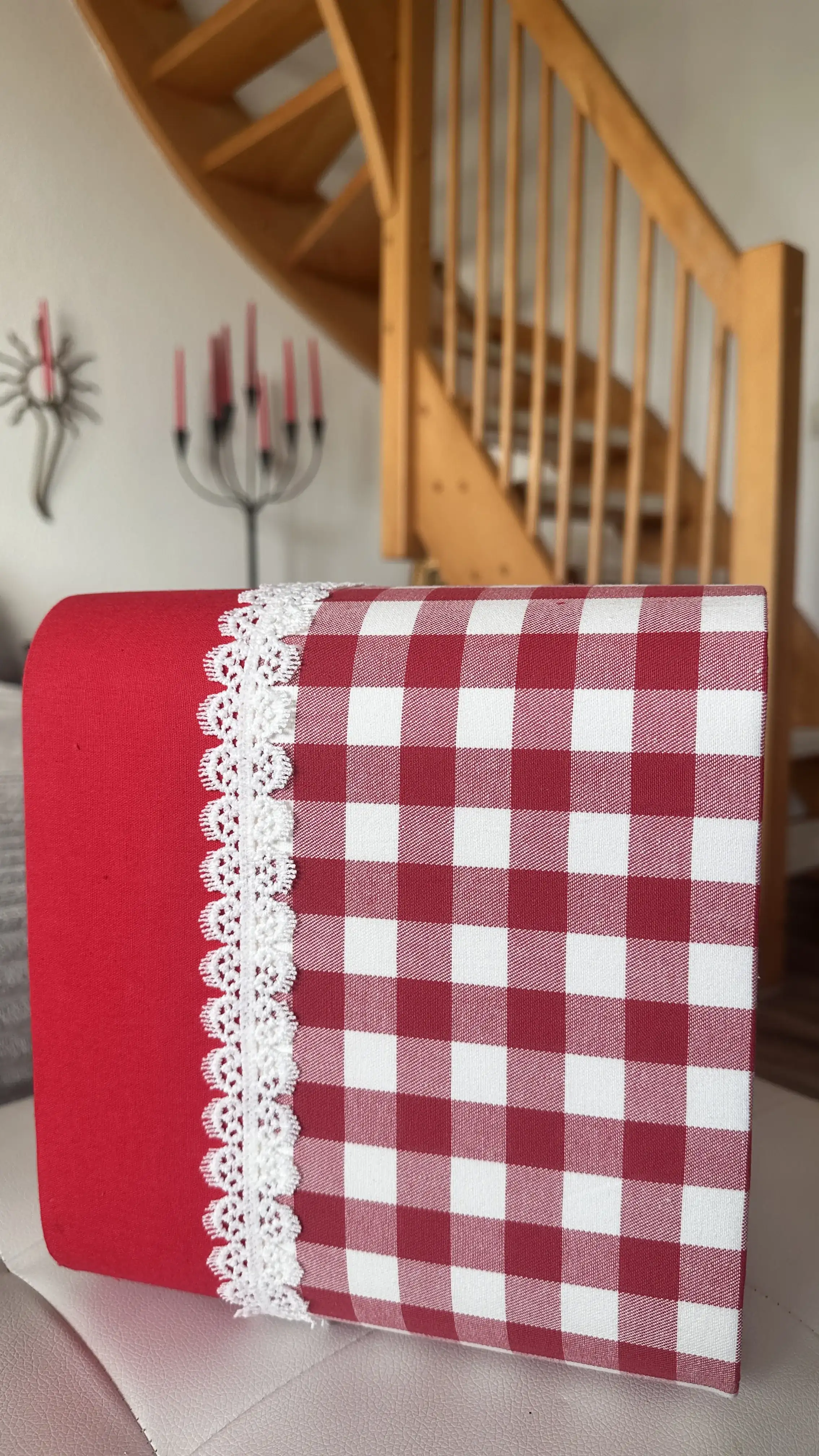 Pantalla para lámpara Navidad a cuadros  - Imagen 2