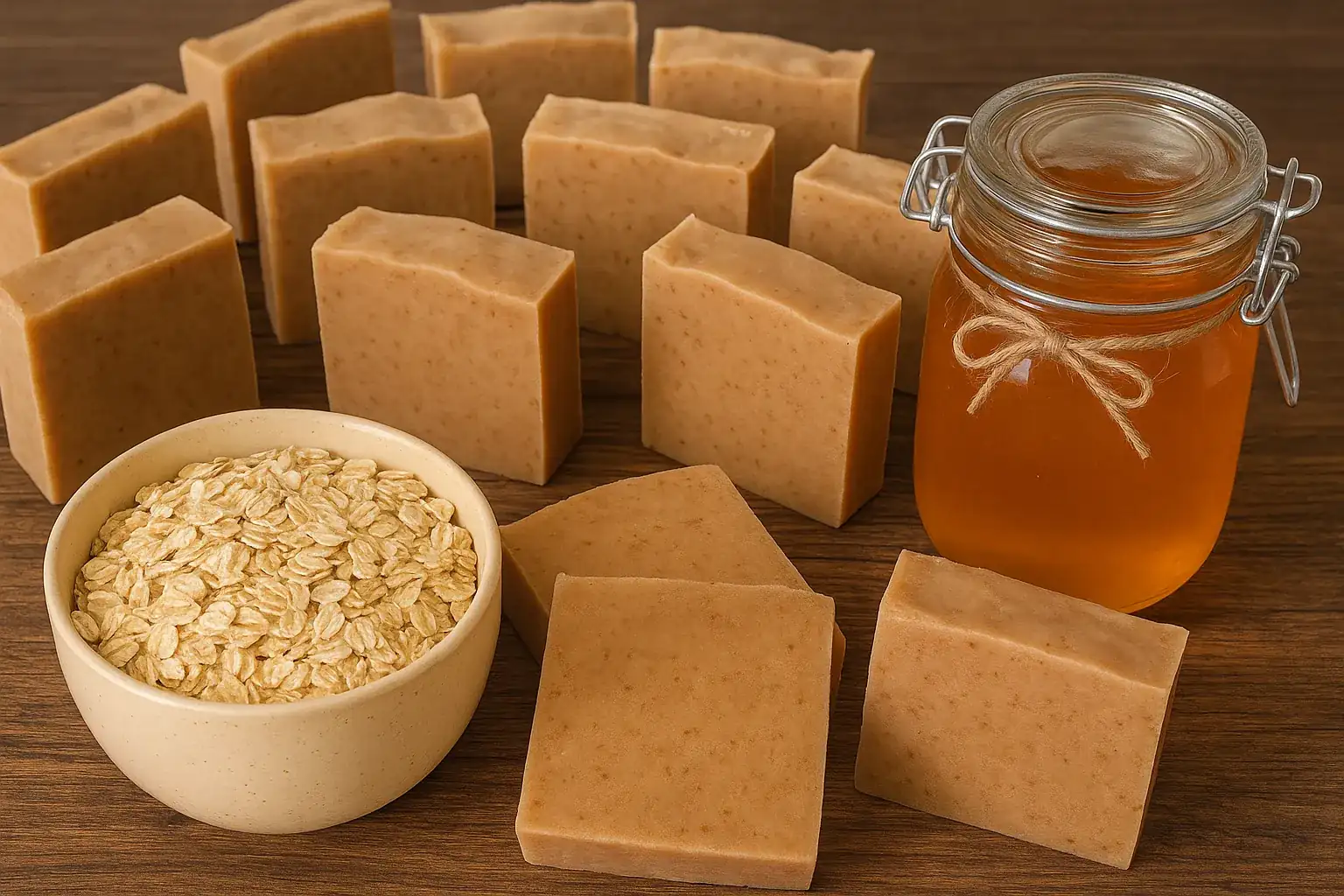 Jabón natural de avena y miel 